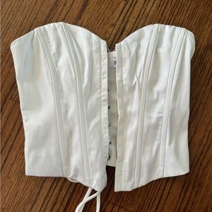 That’s so fetch white corset lace up in back size 2